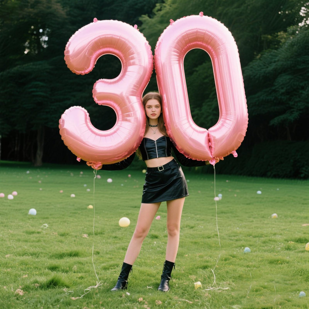 Kelfuoya giant 40-inch number 30 balloon for birthdays and anniversaries