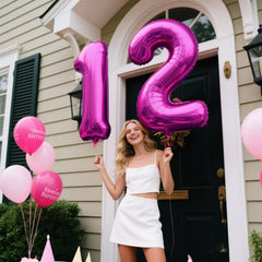 Kelfuoya giant 12-number balloon ideal for milestone celebrations and party selfies