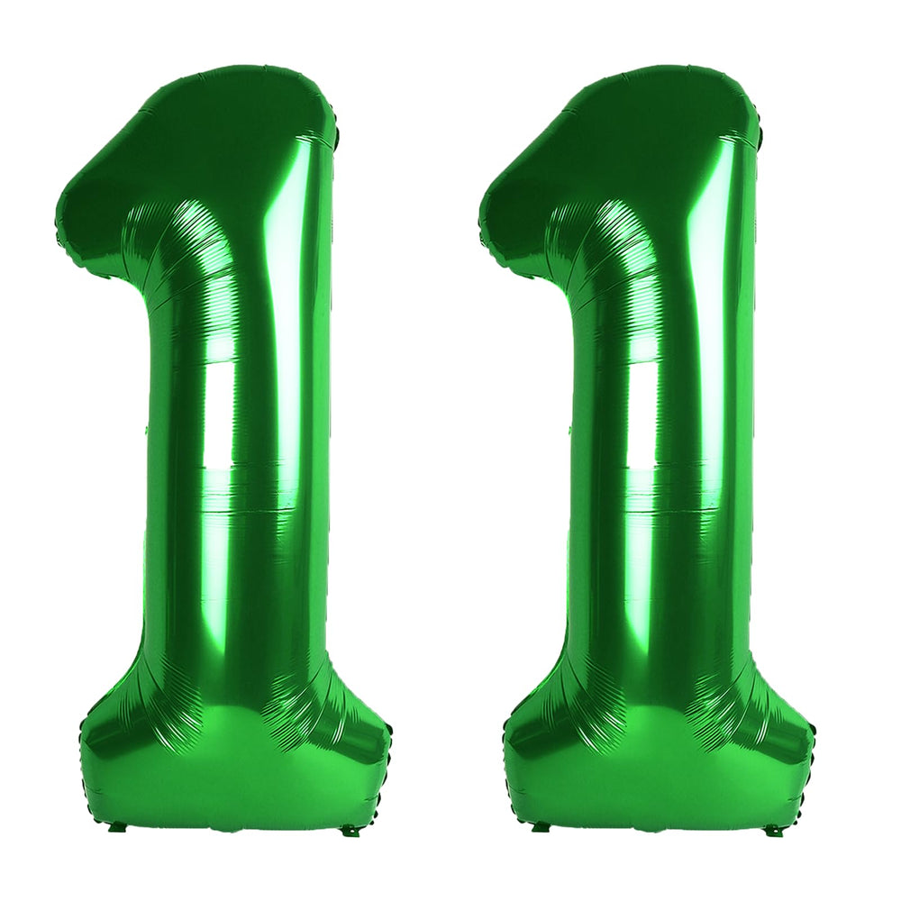 Kelfuoya green 40-inch number 11 balloon for striking party decor