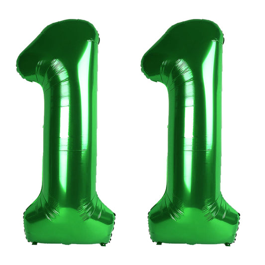 Kelfuoya green 40-inch number 11 balloon for striking party decor
