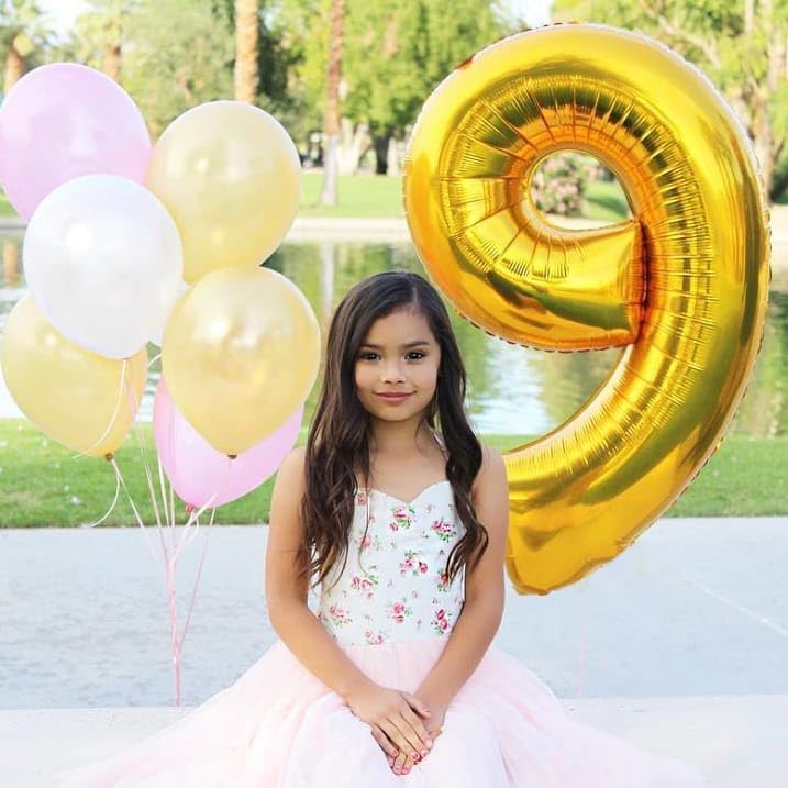 Kelfuoya jumbo Mylar foil balloon gold 90 for lasting indoor celebrations