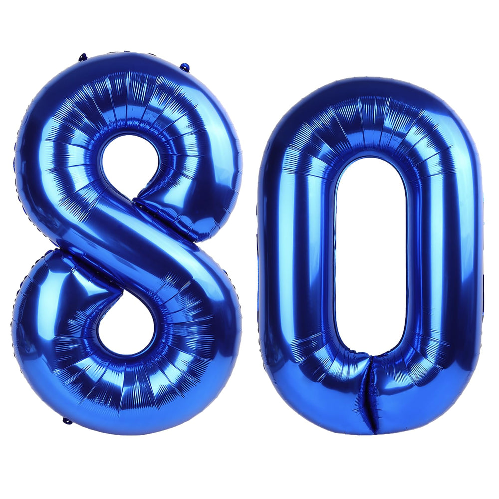 Kelfuoya navy blue 80-number balloon, ideal for birthdays and anniversaries