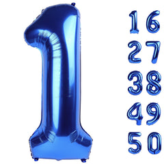 Kelfuoya navy blue 40-inch number 1 balloon ideal for milestone celebrations and photo backdrops