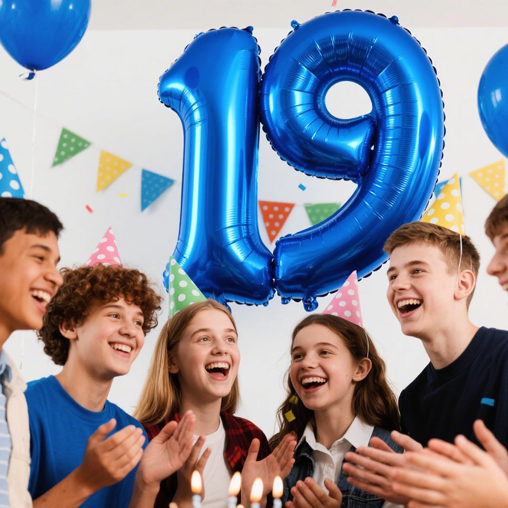 Kelfuoya multi-color options 40-inch number balloon for themed parties.
