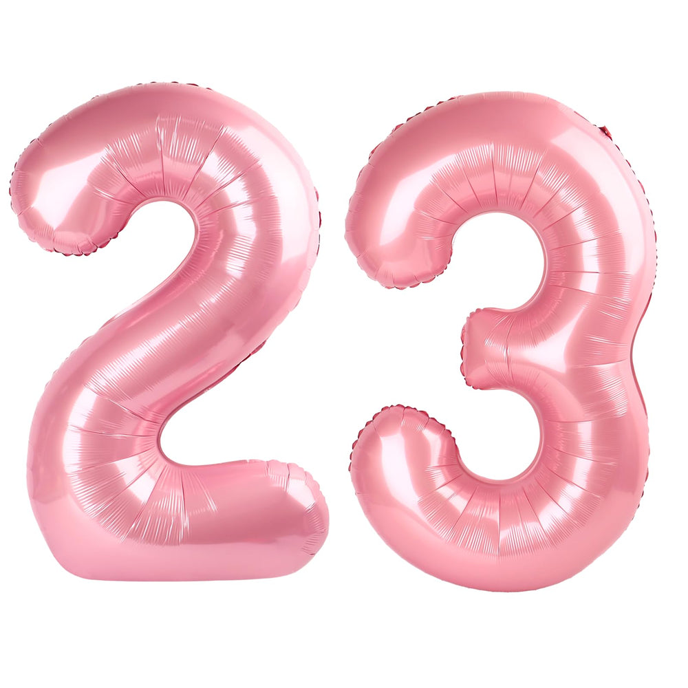 Kelfuoya pearlescent pink number 23 balloon for a dazzling birthday backdrop