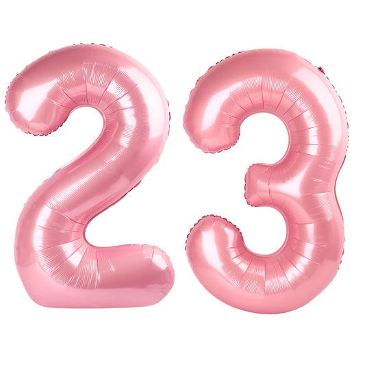 Kelfuoya pearlescent pink number 23 balloon for a dazzling birthday backdrop