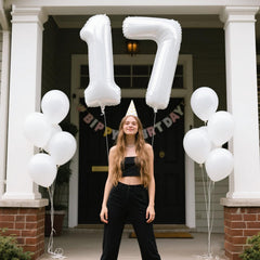 Kelfuoya pink 40inch number 17 balloon creates cheerful event accents