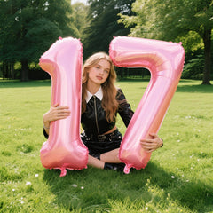 Kelfuoya pink foil 40-inch balloon decor for festive celebrations.