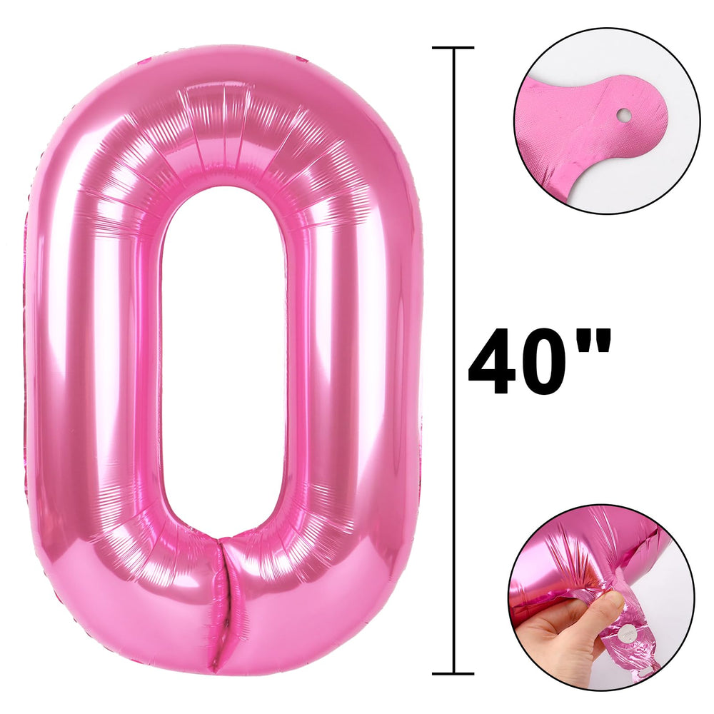 Kelfuoya pink number 30 balloon adds emphasis to party setup and photos.