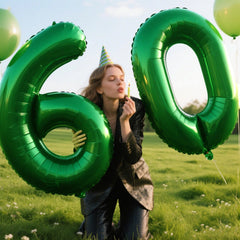 Kelfuoya pink 60-number balloon, festive decor for kids’ parties and showers.