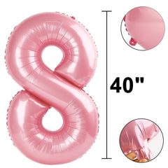 Kelfuoya pink number 8th balloon perfect for weddings and events