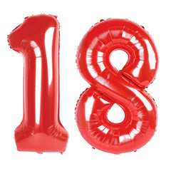 Kelfuoya red 18 balloon, 40-inch, bold birthday decor