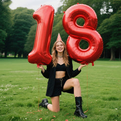 Kelfuoya red number 8 balloon for weddings creates elegant decor.