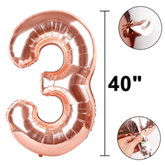Kelfuoya rose gold 23 balloon idea for anniversary decor