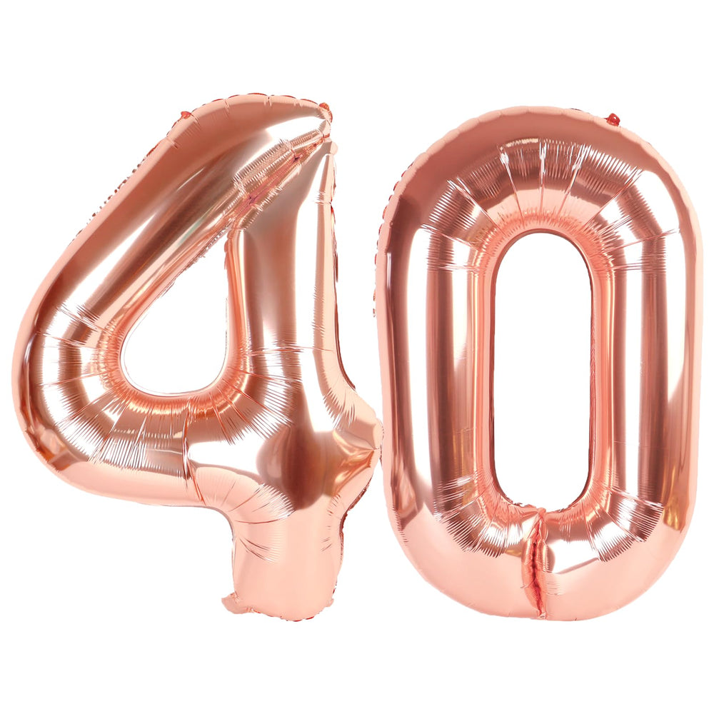 Kelfuoya rose gold 40-balloon showcases a bold party centerpiece
