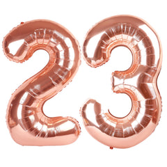 Kelfuoya rose gold 40-inch number 23 balloon for dramatic party backdrop