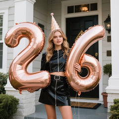 Kelfuoya rose gold foil 26 balloon boosts party ambiance with a luxe touch