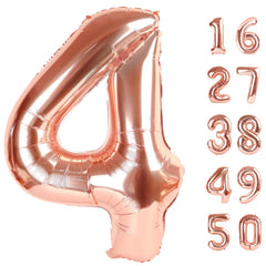 Kelfuoya rose gold number 4 balloon for 40 inch party decor and photos