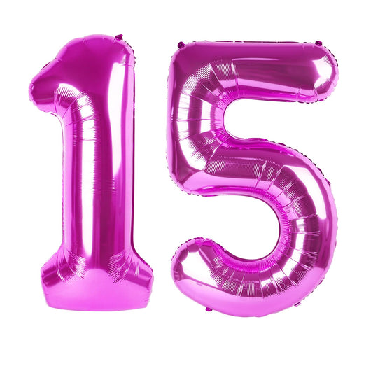 Kelfuoya rose purple 15 balloon giant display for birthdays and anniversaries.
