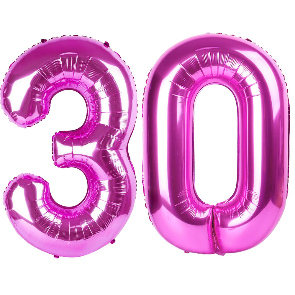 Kelfuoya rose purple 30 balloon front view for stunning birthday decor.