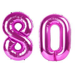 Kelfuoya rose purple 40-inch 80-number balloon for standout birthday decor.