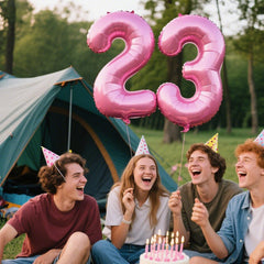 Kelfuoya versatile number balloon set suits birthdays and anniversaries.