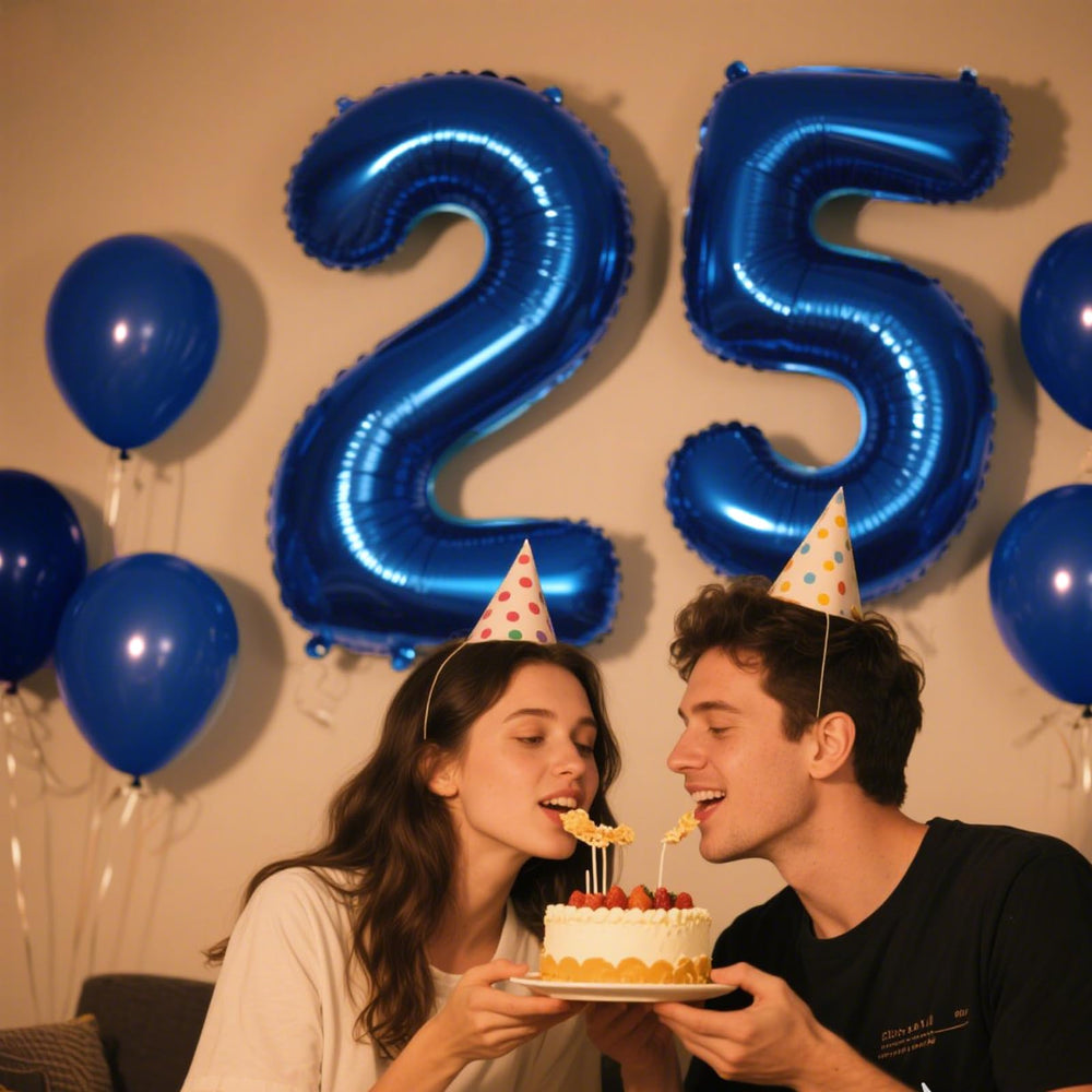 Kelfuoya navy blue number 25 balloon perfect for photo backdrops