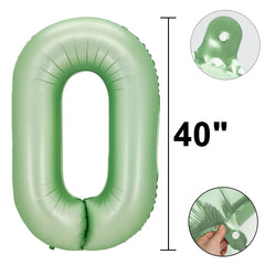 Kelfuoya wedding anniversary decor olive green number balloon for photos