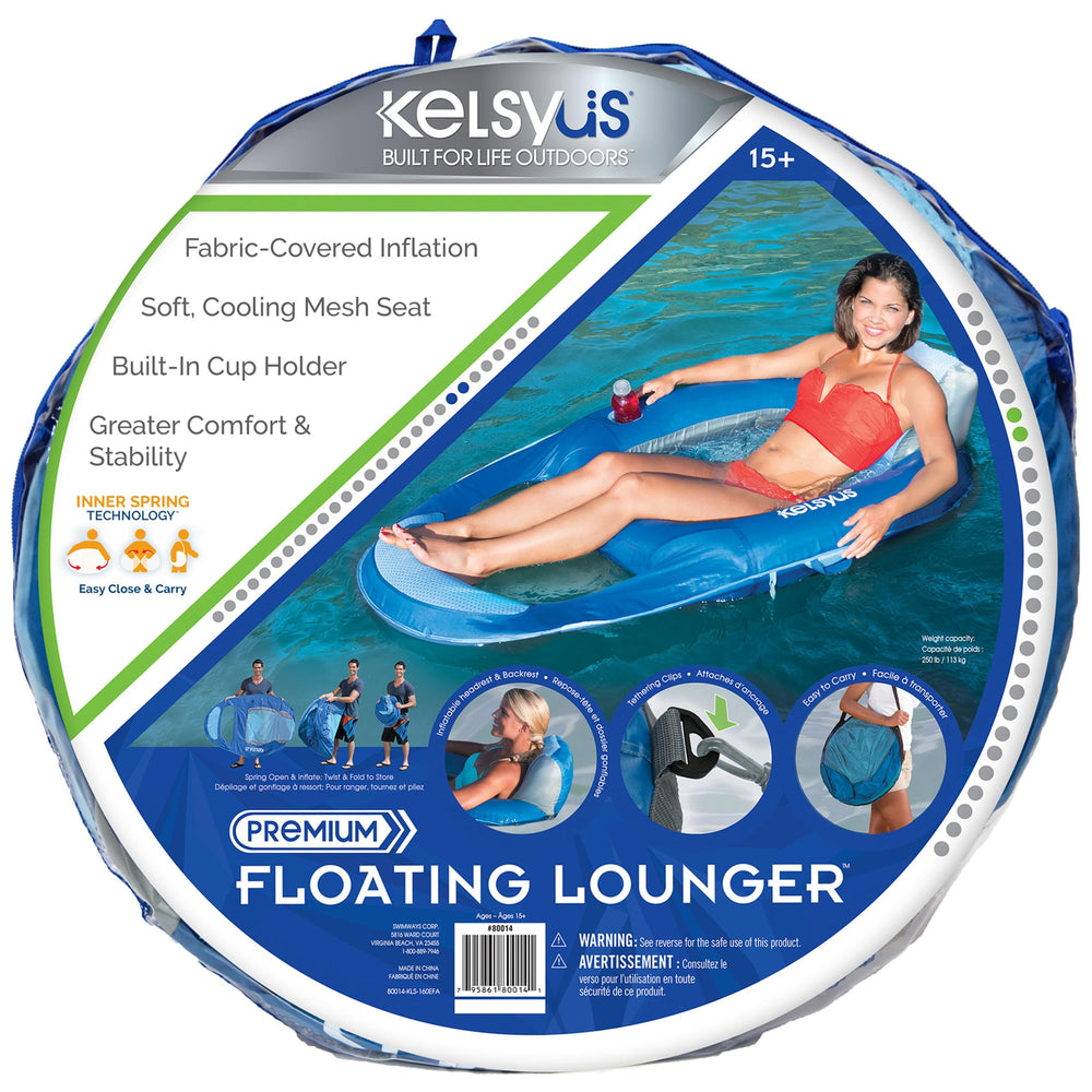 Kelsyus Spring Float Dimensions 56"x38"x16" supports up to 250 lbs.