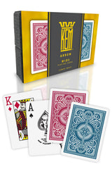 KEM Arrow red and blue decks in premium box, ideal for gifting.