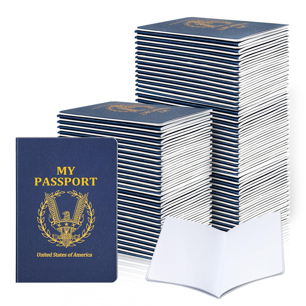 Kenburg passport notebook cover with gold design invites imaginative travel journaling for kids.