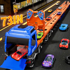 Kenthoris dual launcher sends cars onto the track for dynamic play