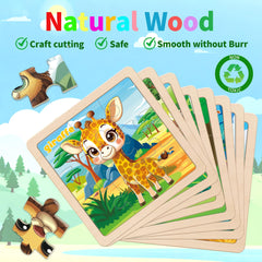 kepovin wooden puzzles lion piece aids memory and logical thinking