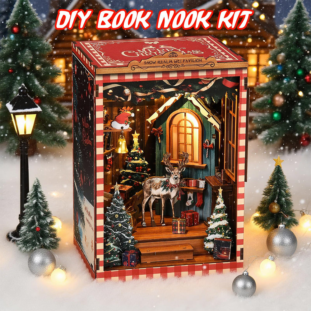 KERNOWO Book Nook Kit Unpacking reveals neatly organized parts.