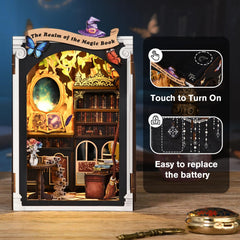 KERNOWO Book Nook Kit warm light creates cozy ambiance