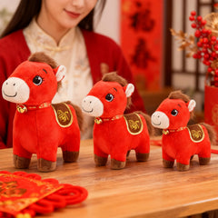 KESOCORAY horse plush in living room decor adds festive charm and conversation starter.