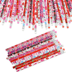 Kesote Valentine pencils 36-pack with heart designs for classroom Valentines.