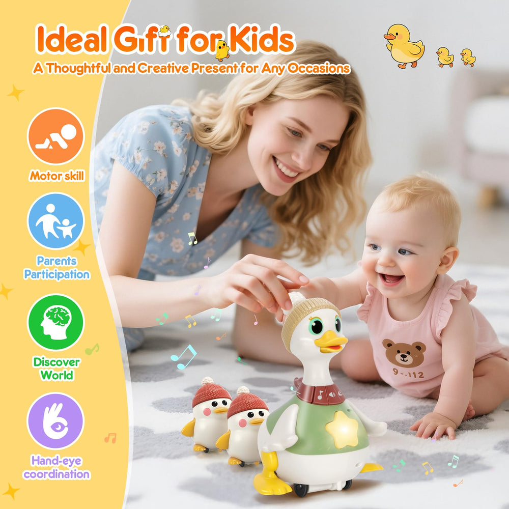 KETIEE Baby ducklings crawling forward supports early motor practice.