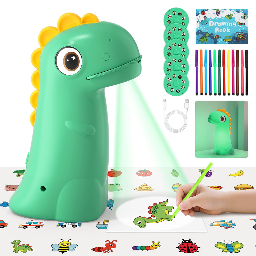 Ketiee Dinosaur Drawing Projector offers clear tracing patterns for kids.