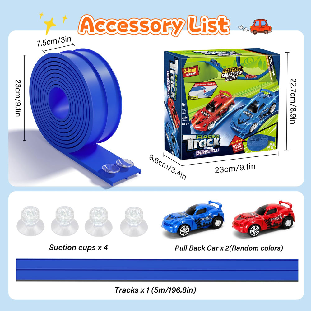 KETIEE Flex Tracks compatible with diecast cars up to 1/50 scale.