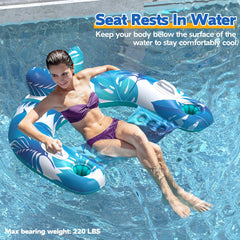 KEUCL pool floats deflated for compact storage and travel