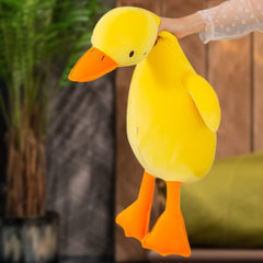 Kewo fluffy duck fabric plush creates a warm, inviting decor accent