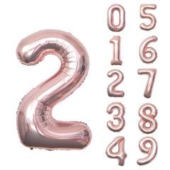 Keyali 40-inch rose gold number 2 balloon inflates easily for birthdays