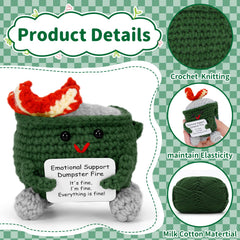 Keyrose handcrafted dumpster fire desk accessory adds whimsy to coworker spaces.