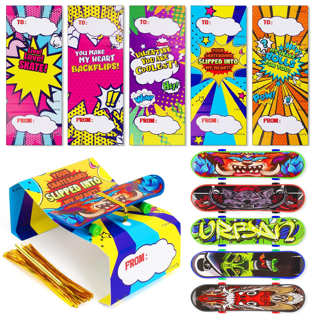Keysense 28-pack finger skateboards for kids offering portable, engaging play sessions