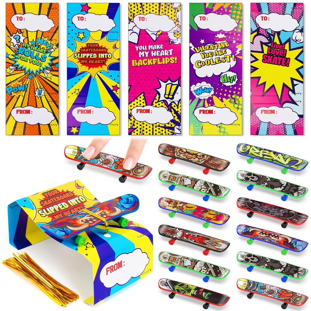 Perfect classroom prizes and party favors with Keysense finger skateboards and cards