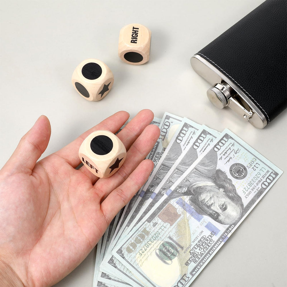KFHENSOMR lotus wood dice showcases natural grain, elevating game night style.