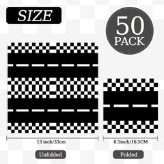 KFJBPB checkered design napkins ideal for lively birthday celebrations