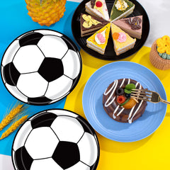KFJBPB disposable soccer plates reduce post-party cleanup.