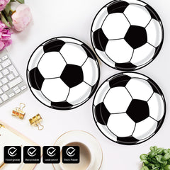 KFJBPB soccer party decor adds festive ambiance to any event.